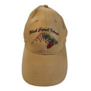 Vintage Y2K Black Forest Colorado Strapback Baseball Hat Cap Embroidered